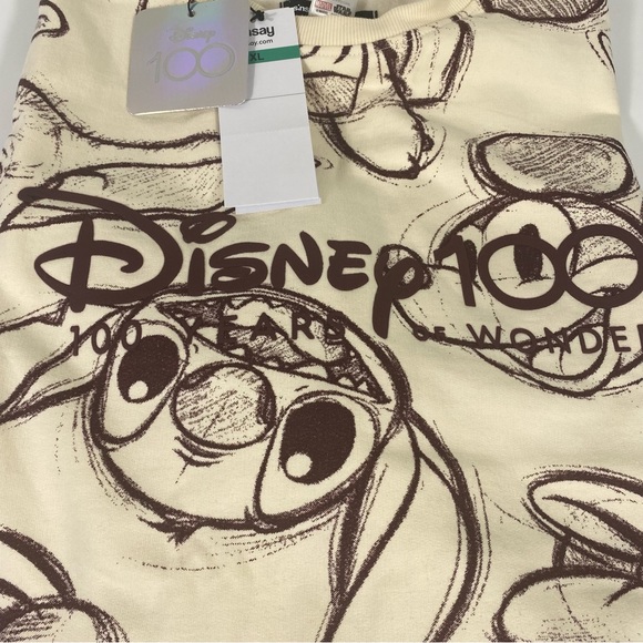 Disney 100 Mickey Mouse Women's Sweatshirt Nude Soft - Picture 5 of 5
